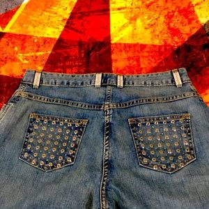 St John Jeans  Crystal Pockets & belt loops 4 to 6